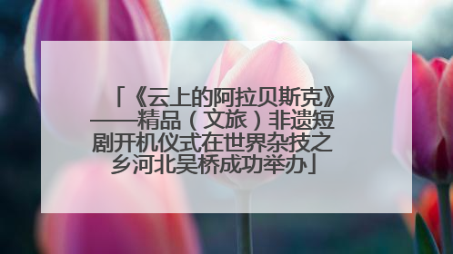 《云上的阿拉贝斯克》——精品（文旅）非遗短剧开机仪式在世界杂技之乡河北吴桥成功举办