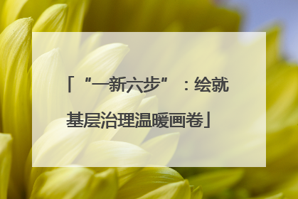 “一新六步”：绘就基层治理温暖画卷