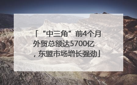 “中三角”前4个月外贸总额达5700亿，东盟市场增长强劲