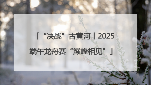 “决战”古黄河丨2025端午龙舟赛“巅峰相见”