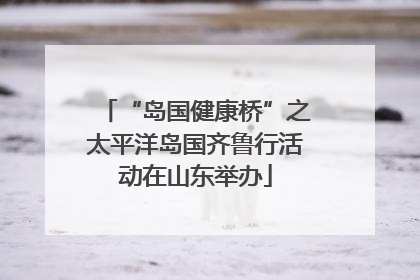 “岛国健康桥”之太平洋岛国齐鲁行活动在山东举办