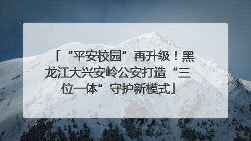 “平安校园”再升级！黑龙江大兴安岭公安打造“三位一体”守护新模式
