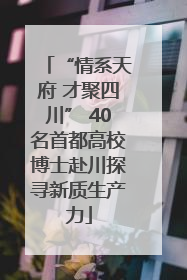 “情系天府 才聚四川” 40名首都高校博士赴川探寻新质生产力