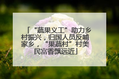 “蔬果义工”助力乡村振兴，归国人员反哺家乡，“果蔬村”村美民富香飘远近