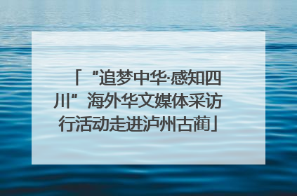“追梦中华·感知四川”海外华文媒体采访行活动走进泸州古蔺