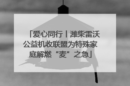 爱心同行丨潍柴雷沃公益机收联盟为特殊家庭解燃“麦”之急