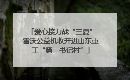 爱心接力战“三夏” 雷沃公益机收开进山东重工“第一书记村”