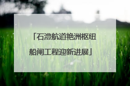 石澧航道艳洲枢纽船闸工程迎新进展