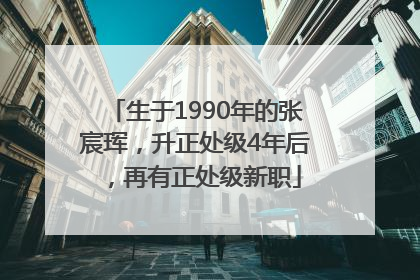 生于1990年的张宸珲，升正处级4年后，再有正处级新职