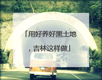用好养好黑土地，吉林这样做