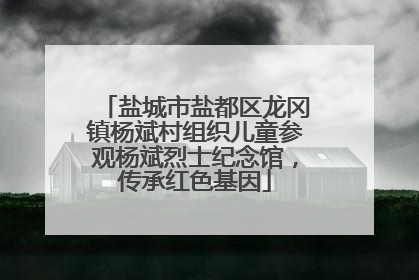 盐城市盐都区龙冈镇杨斌村组织儿童参观杨斌烈士纪念馆，传承红色基因