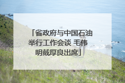 省政府与中国石油举行工作会谈 毛伟明戴厚良出席