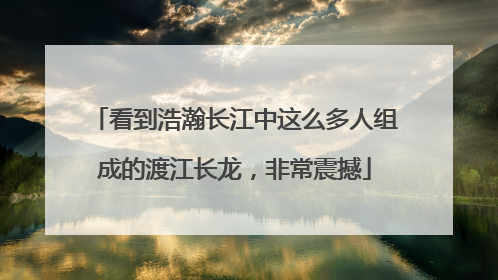 看到浩瀚长江中这么多人组成的渡江长龙，非常震撼