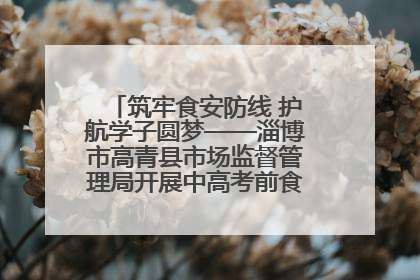 筑牢食安防线 护航学子圆梦——淄博市高青县市场监督管理局开展中高考前食品安全专项检查