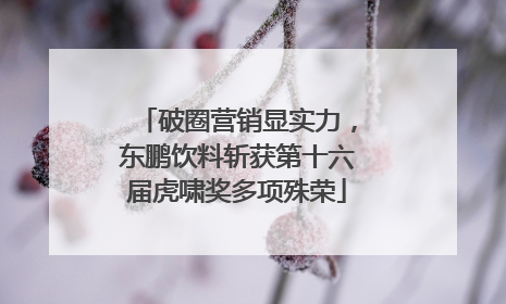 破圈营销显实力，东鹏饮料斩获第十六届虎啸奖多项殊荣