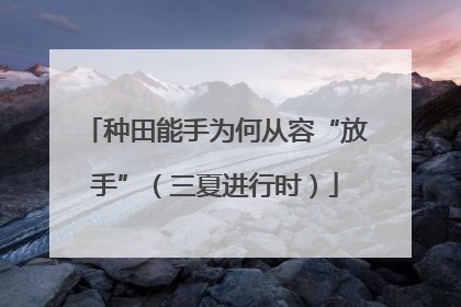 种田能手为何从容“放手”（三夏进行时）