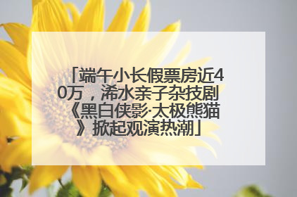 端午小长假票房近40万，浠水亲子杂技剧《黑白侠影·太极熊猫》掀起观演热潮