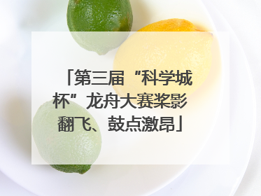 第三届“科学城杯”龙舟大赛桨影翻飞、鼓点激昂