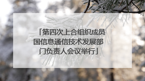 第四次上合组织成员国信息通信技术发展部门负责人会议举行