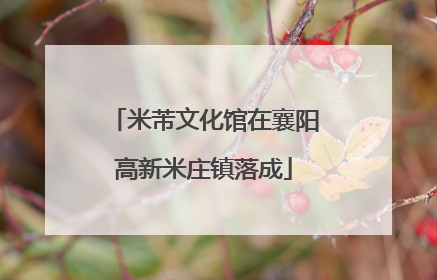 米芾文化馆在襄阳高新米庄镇落成