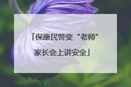保康民警变“老师” 家长会上讲安全