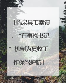 临泉县韦寨镇：“有事找书记”机制为夏收工作保驾护航