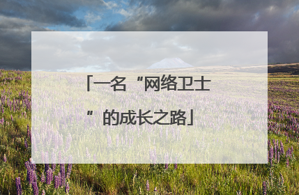 一名“网络卫士”的成长之路