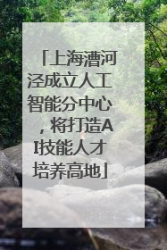 上海漕河泾成立人工智能分中心，将打造AI技能人才培养高地