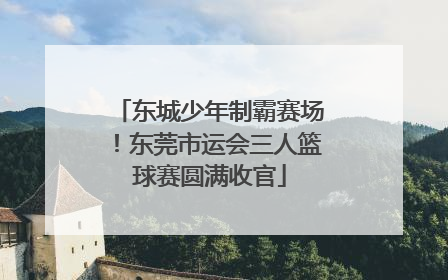 东城少年制霸赛场！东莞市运会三人篮球赛圆满收官