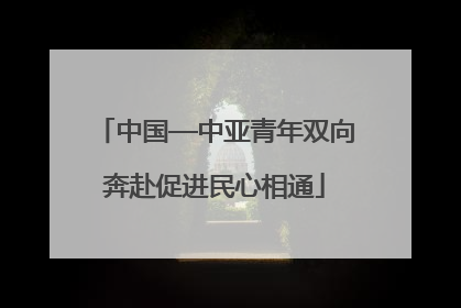 中国—中亚青年双向奔赴促进民心相通