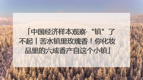 中国经济样本观察·“镇”了不起丨苦水镇里玫瑰香！你化妆品里的六成香产自这个小镇