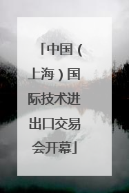 中国（上海）国际技术进出口交易会开幕