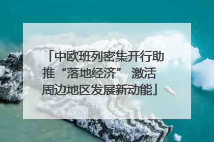 中欧班列密集开行助推“落地经济” 激活周边地区发展新动能