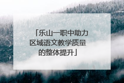 乐山一职中助力区域语文教学质量的整体提升
