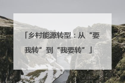 乡村能源转型：从“要我转”到“我要转”