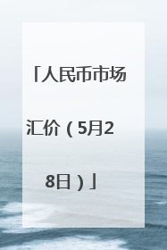 人民币市场汇价（5月28日）