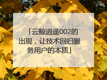 云鲸逍遥002的出现，让技术回归服务用户的本质