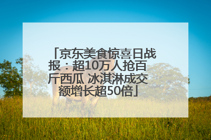 京东美食惊喜日战报：超10万人抢百斤西瓜 冰淇淋成交额增长超50倍