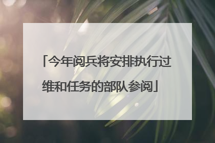 今年阅兵将安排执行过维和任务的部队参阅
