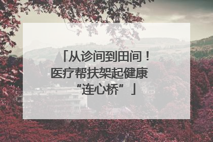 从诊间到田间！医疗帮扶架起健康“连心桥”