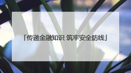 传递金融知识 筑牢安全防线