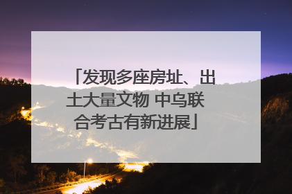 发现多座房址、出土大量文物 中乌联合考古有新进展