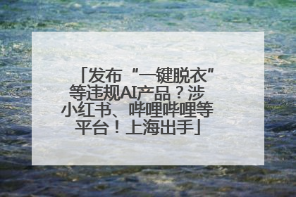 发布“一键脱衣”等违规AI产品？涉小红书、哔哩哔哩等平台！上海出手