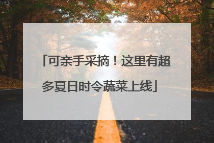 可亲手采摘！这里有超多夏日时令蔬菜上线