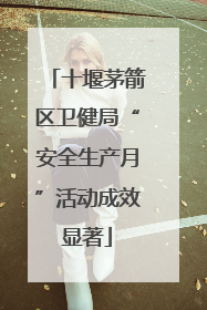 十堰茅箭区卫健局“安全生产月”活动成效显著