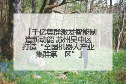 千亿集群激发智能制造新动能 苏州吴中区打造“全国机器人产业集群第一区”