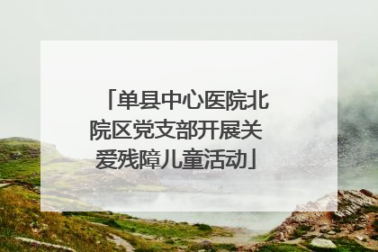 单县中心医院北院区党支部开展关爱残障儿童活动