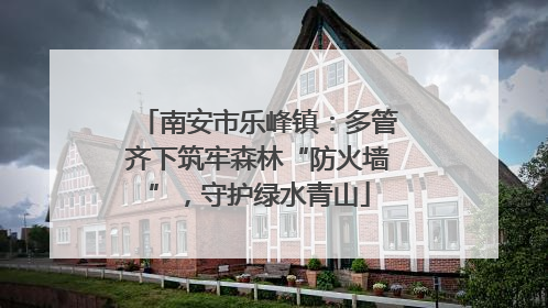 南安市乐峰镇：多管齐下筑牢森林“防火墙”，守护绿水青山
