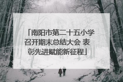 南阳市第二十五小学召开期末总结大会 表彰先进赋能新征程