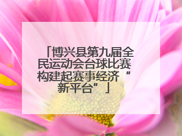 博兴县第九届全民运动会台球比赛构建起赛事经济“新平台”